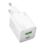 Мережевий зарядний пристрій HOCO N41 PD20W / QC3.0 3A, White