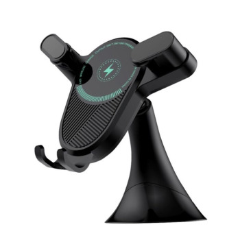 Автодержатель для смартфонов с поддержкой беспроводной зарядки WUW Z34, Black