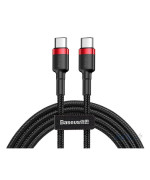 Data-Кабель Baseus Cafule Type-C toType-C 3A 2m, Red-Black