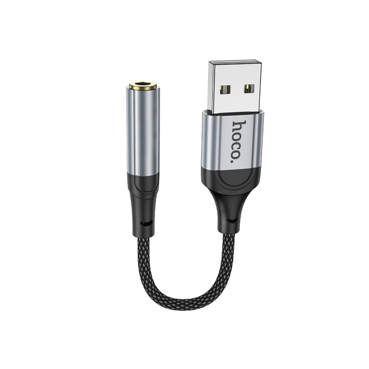Аудиокабель HOCO LS36 USB-A to 3.5mm female, Black