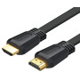 Видео кабель UGREEN ED015 HDMI Flat Cable 2m, Black