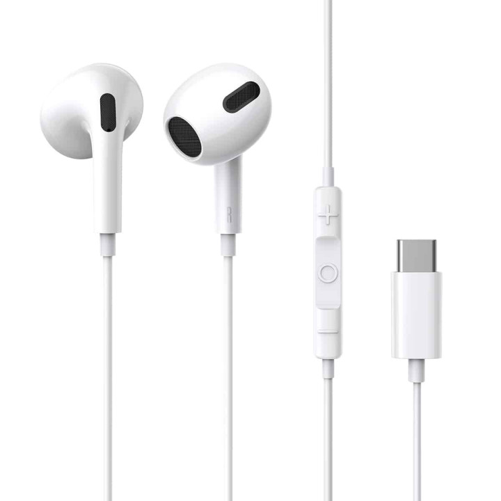 Проводные наушники Baseus Encok C17 Type-C 1.1м, White