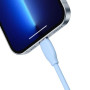 Data Кабель Baseus Jelly Liquid Silica Gel Fast Charging USB to Lightning 2.4A 2m, Blue