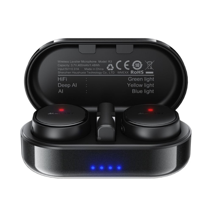 Беспроводная Bluetooth микрофонная система ACEFAST R3 Type-C 400mAh, Black