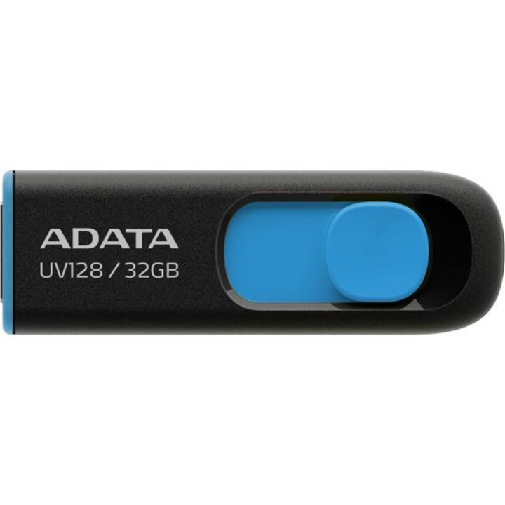 USB флешка Flash Drive A-DATA UV 128 USB 3.2 32Gb, Black / Blue