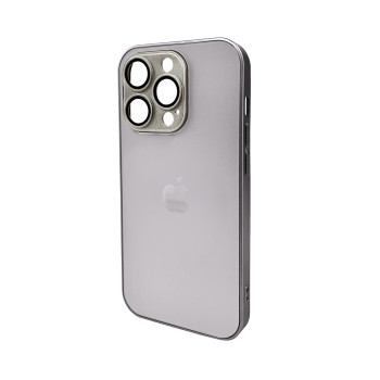 Чохол AG Glass Matt Frame Color Logo для iPhone 15 Pro, Grey