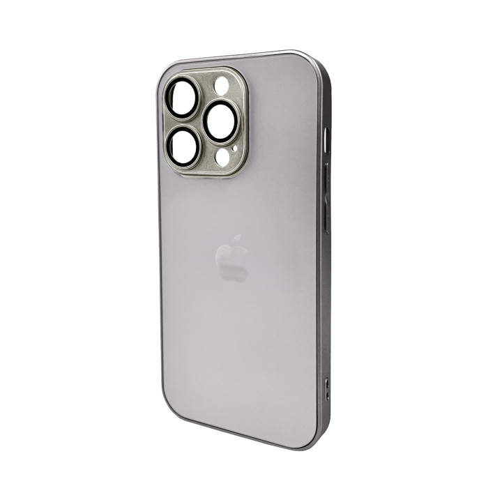 Чохол AG Glass Matt Frame Color Logo для iPhone 15 Pro, Grey