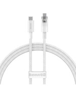 Кабель Baseus Explorer Series Fast Charging Cable with Smart Temperature Control Type-C to Type-C 100W 1m, Stellar White
