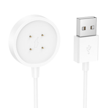 Беспроводное зарядное устройство для смарт-часов HOCO Y24 AMOLED Smart sports watch charging cable, White