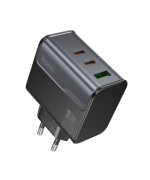 Сетевое зарядное устройство HOCO CS75A USB QC3.0 / Type-C PD70W, Black
