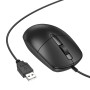 USB Дротова Миша BOROFONE BG17 1600 dpi, Black