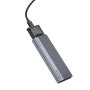 Наружный карман для SSD HOCO HB47 M.2 SSD Enclosure (USB3.1/6Gbps), Metal Gray