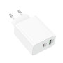 Мережевий зарядний пристрій BOROFONE BA106A PD20W, White