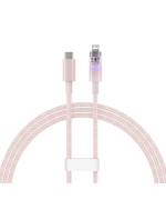 Кабель Baseus Explorer Series Fast Charging with Smart Temperature Control Type-C to Lightning 20W 1m, Pink