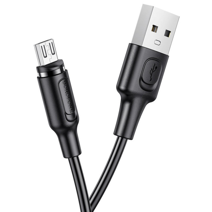 Data Кабель BOROFONE BX41 USB to Micro-USB 2.4A connectors magnetic 1m, Black