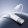 Data - кабель BOROFONE BX123 USB-A to Lightning, White