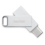 Флешка Flash SanDisk USB 3.1 Ultra Dual Luxe Type-C 64Gb (150 Mb/s), Silver