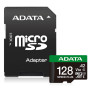 Карта пам'яті microSDXC A-DATA SPEED PLUS 128Gb Class 10 з адаптером SD, Black