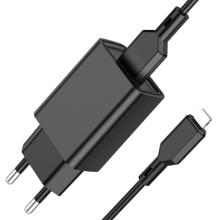 Сетевое зарядное устройство BOROFONE BA68A 10.5W cable USB -  Lightning 1m, Black