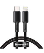 Data - кабель Baseus High Density Type-C to Lightning PD20W 1m, Black