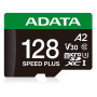 Карта пам'яті microSDXC A-DATA SPEED PLUS 128Gb Class 10 з адаптером SD, Black
