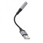 Аудиокабель HOCO LS36 USB-A to 3.5mm female, Black