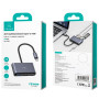 HUB Type-C Usams US-SJ627 4in1 Multifunctional Type-C*1+USB3.0*1+USB 2.0*2, Dark grey