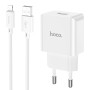 Сетевое зарядное устройство HOCO C106A Leisure single port charger set 10.5W 2.1 A, White