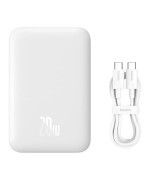 Зовнішній акумулятор Power Bank Baseus Magnetic Mini Air Wireless 20W cable Type-C to Type-C 6000mAh, White