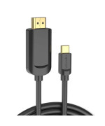 Відео кабель Vention Type-C to HDMI 4K 30Hz 1M, Black