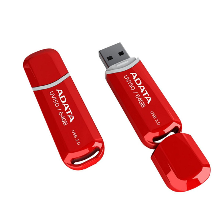 USB флешка Flash Drive A-DATA AUV 150 USB 3.0 64Gb, Red