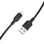 Data Кабель BOROFONE BX113 Lenny silicone USB to Micro-USB 2m, Black