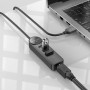 USB-Hub Borofone DH6 Erudite 4-in-1 USB to USB3.0*3 / RJ45 1.2, Black