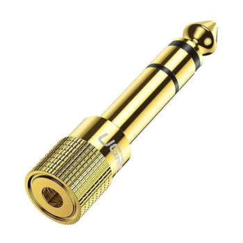Перехідник - адаптер UGREEN 6.5mm Male to 3.5mm Female Adapter, Gold