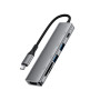 USB-хаб ACEFAST J18 USB-C 6-in-1, Metal Gray