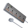 Мережевий подовжувач BOROFONE BAC5A Lord 5 socket EU PD20W / Type-C / USB, Black