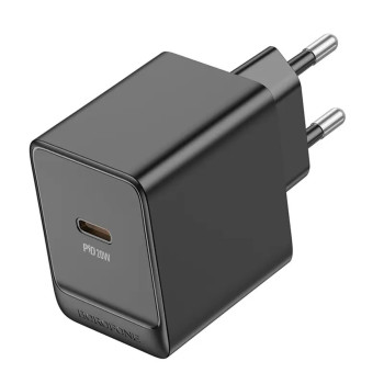 Мережевий зарядний пристрій BOROFONE BAS13A Erudite Type-C PD20W (EU), Black