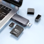 Кардрідер HOCO HB45 2-in-1 USB / Type-C 3.0, Metal gray