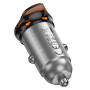 Автомобильное зарядное устройство HOCO NZ16B PD45W, Metal Grey