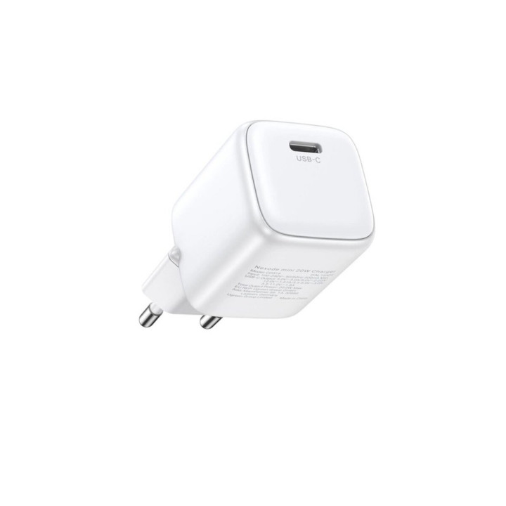 Сетевое зарядное устройство UGREEN CD318 Nexode Type-C PD20W / QC3.0 GaN Fast Charger, White