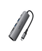 USB-хаб ACEFAST J18 USB-C 6-in-1, Metal Gray