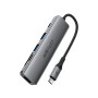 USB-хаб ACEFAST J18 USB-C 6-in-1, Metal Gray