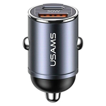 Автомобільний зарядний пристрій Usams US-CC206 PD30W / QC3.0, Tarnish