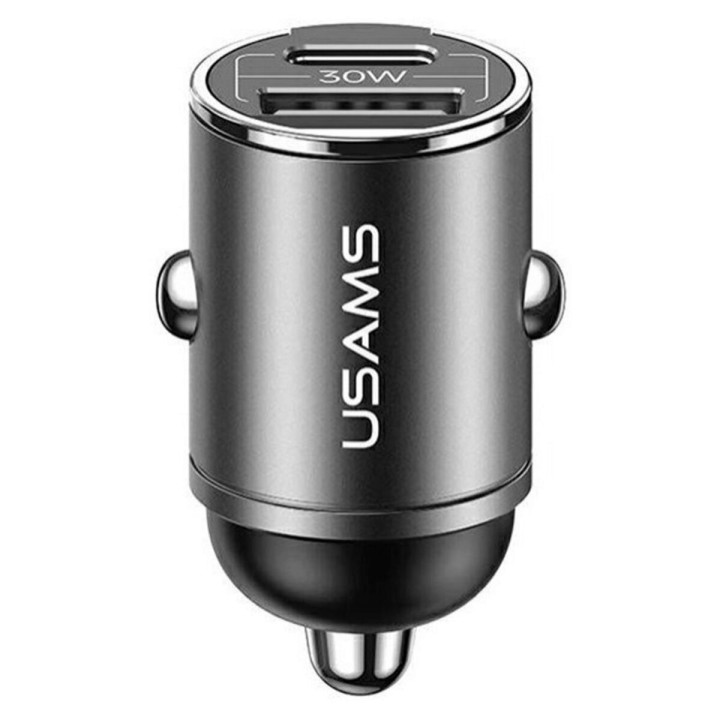 Автомобільний зарядний пристрій Usams US-CC206 PD30W / QC3.0, Tarnish