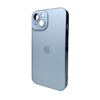 Чохол AG Glass Sapphire Frame для iPhone 15, Sierra Blue