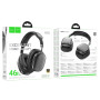 Бездротові накладні навушники HOCO W52 Wonderful 400 mAh, Black