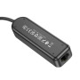 USB Хаб Borofone DH6 Erudite 4-in-1 100 Mbps Ethernet USB to USB2.0*3+RJ45 1.2M, Black