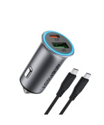 Автомобільний зарядний пристрій ACEFAST B16 95W USB-A + USB-C, Metal Gray