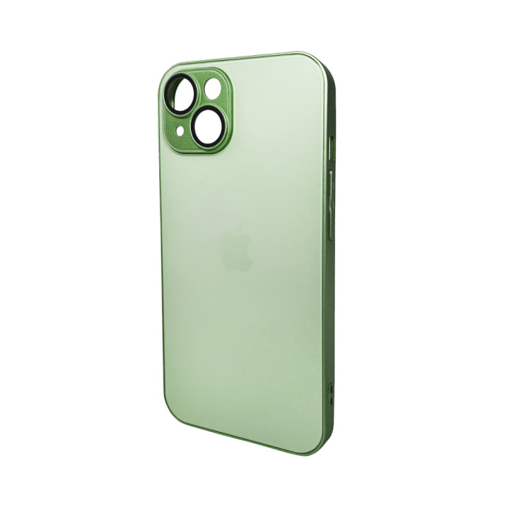 Чехол AG Glass Matt Frame Color для iPhone 15, Light Green