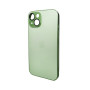 Чехол AG Glass Matt Frame Color для iPhone 15, Light Green